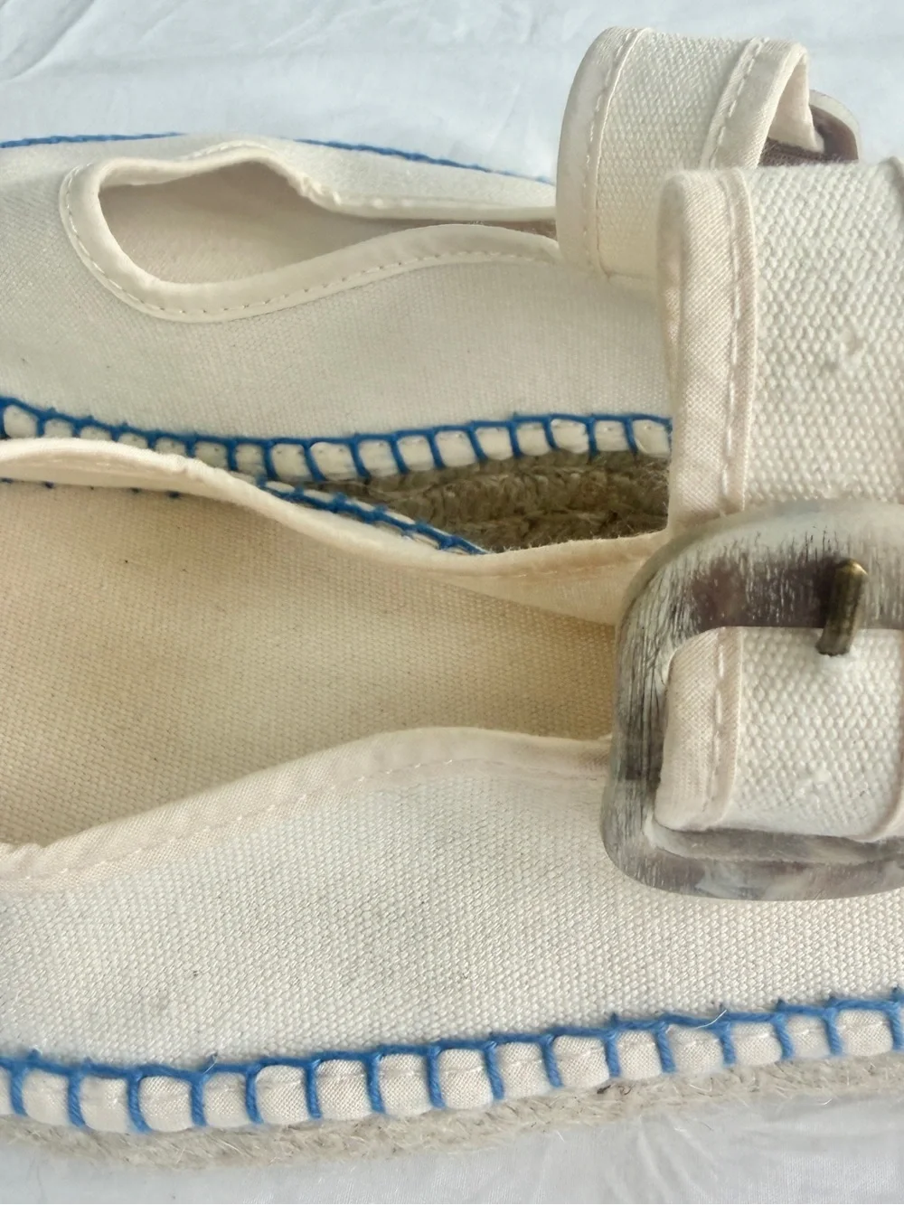 Free People Sz 10 Cream Surfside Maryjane Shoes, soft canvas NWT